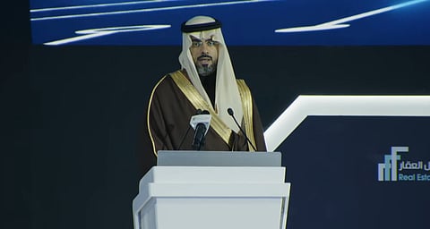 رئيس هيئة العقار عبدالله الحماد خلال منتدى مستقبل العقار