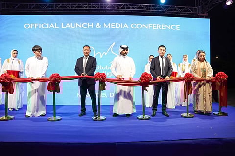 خلال حفل الإعلان عن الخطط الاستثمارية لمانع جلوبال الإماراتية