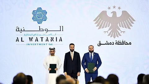 عقب توقيع مذكِّرة مشروع "أبراج دمشق" بحضور الرئيس الشرع