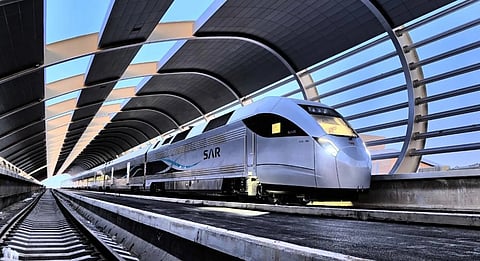 أحد القطارات التابعة للشركة السعودية للخطوط الحديدية