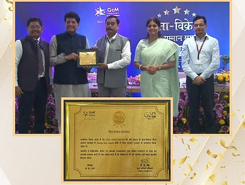 Coal India receives 'The Rising Star Award' by GeM