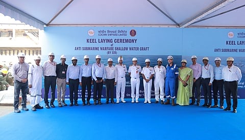 CSL marks keel laying of 6th Anti-Submarine Warfare Shallow Water Craft