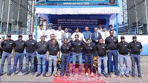 Naman Car Rally concludes at GRSE, celebrating India’s 100th indigenous warship milestone