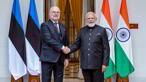 Alt="PM Modi, Estonia President"