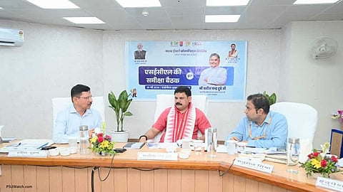 Alt="Minister of State for Coal and Mines Satish Chandra Dubey visited SECL on Tuesday"