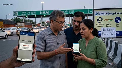 Alt="Rajmargyatra App NHAI digital toll plaza AI assist"