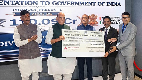 GRSE pays interim dividend of Rs 147.77 crore for FY 2025-26