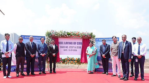 GRSE lays keels for two coastal research vessels for GSI