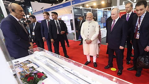PM Modi, Putin visit RVNL stall at INNOPROM India 2026