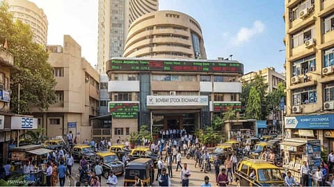 Alt="Sensex surges 685 points as crude dips below $100; Nifty crosses 22,750"