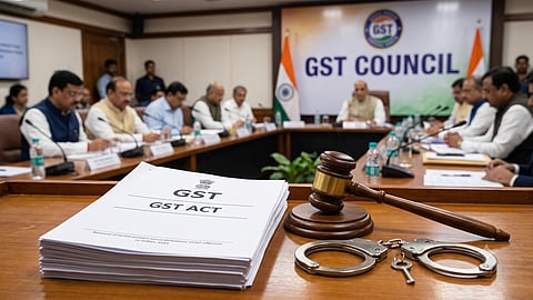 Alt="GST Council clears removal of arrest powers, makes jail optional for offences"