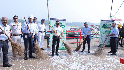 Alt="Special Campaign 6.0: GRSE holds cleanliness drive at Kolkata’s Bichali Ghat"