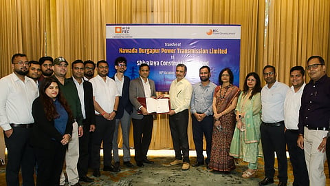 RECPDCL hands over Nawada-Durgapur transmission project SPV to Shivalaya Construction