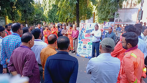 Alt="Indian Oil officers launch series of protests from Oct 23 to demand justice for Mahesh Shelke, officer safety"