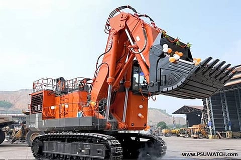 Hydraulic excavator inaugurated in NCL through video conferencing