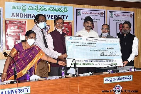 RINL extends financial support for ‘RINL Centre for Medical Genetics’ at Andhra University