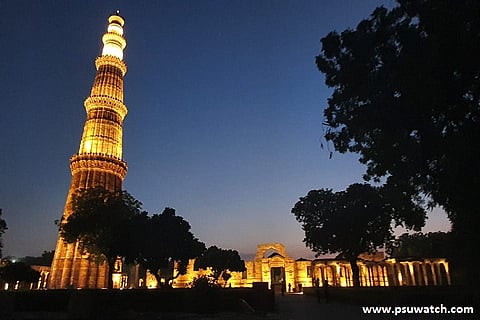NBCC & ASI illuminating Qutub Minar in Delhi