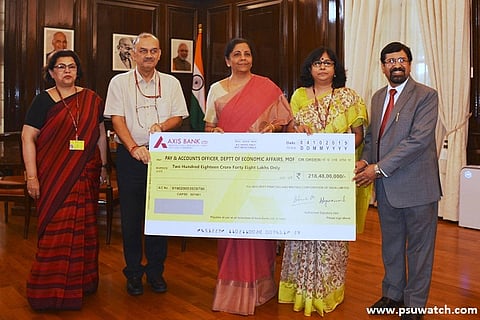 SPMCIL pays dividend of Rs 218 cr to govt