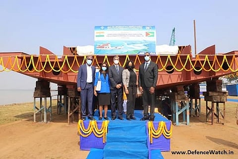 GRSE lays keel of ocean going vessel for Republic of Guyana