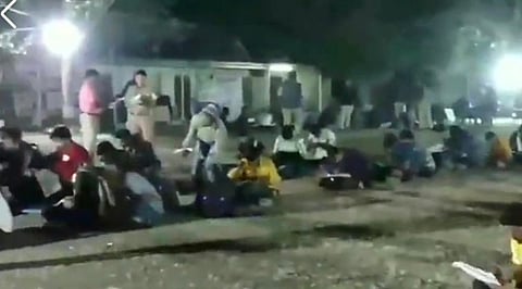 नांदेड वजीराबाद पोलीस भरतीसाठी कडाक्याच्या थंडीत देखील भावी पोलीस मैदानात
