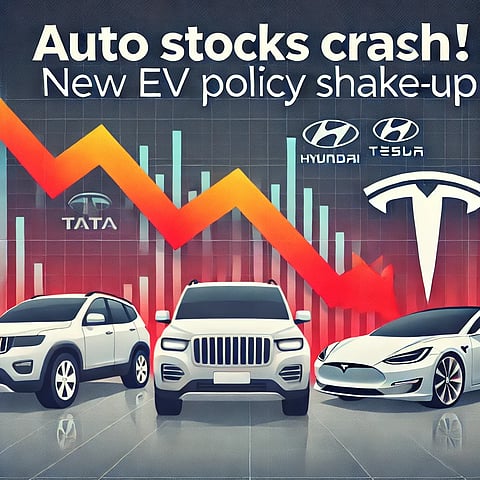 Tata Motors, M&M, Hyundai Motor India shares fall up to 6% amid buzz of new EV policy