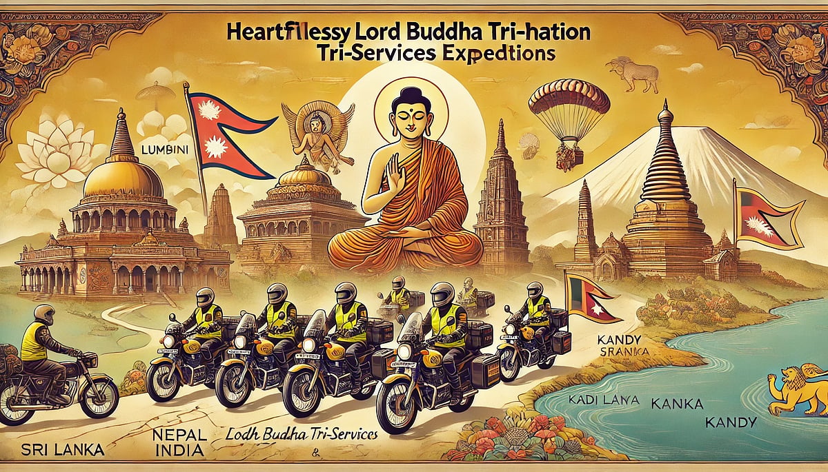 Heartfulness Lord Buddha Trination Tri-Services Motorcycle Expedition ...