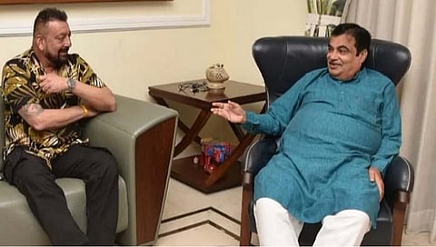 केंद्रिय मंत्री नितीन गडकरी  आणि संजय दत्त