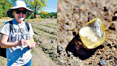 कॅलिफोर्निया तील महिलेला सापडला दुर्मीळ हिरा
