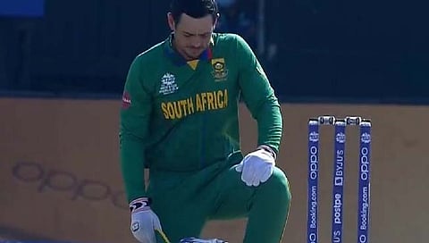 quinton de kock racism : अखेर क्विंटन डिकॉकने वर्णद्वेशाविरोधात गुडघे टेकले