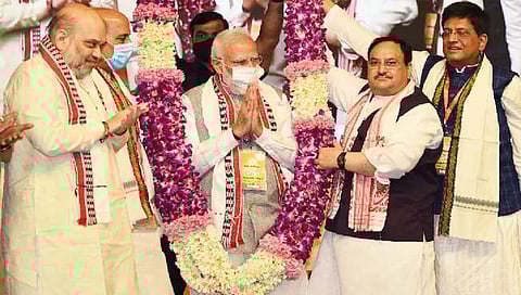 BJP Meeting : “भाजप हा एका कुटुंबाभोवती चालणारा पक्ष नाही” : पंतप्रधान