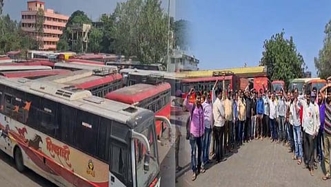 सातारा : कर्मचाऱ्यांच्या आंदोलनाने एसटीची चाके थांबली; प्रवाशांची गैरसोय, लाखोंचा फटका