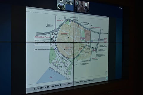 वढू येथील छत्रपती संभाजी महाराज यांच्या भव्य स्मारकाच्या ठिकाणाचा नकाशा