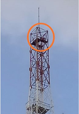 बायको माहेरी गेल्याचा राग आल्याने, मद्यपी पती चढला साडेतीनशे फुट उंच टॉवरवर