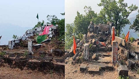 संभाजीराजेंच्या दणक्‍यानंतर पुरातत्‍व खात्‍याची कारवाई; मदारमोर्चा वरील रंगरंगोटी हटवली !