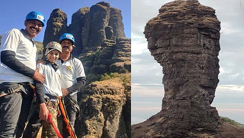 पुणे : केवळ ११ वर्षाच्या वरदराजेने सर केला वजीर सुळका