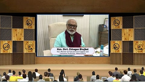 ऑनलाइन बालपरिषदेचे उद्घाटन करताना पालकमंत्री ना. छगन भुजबळ