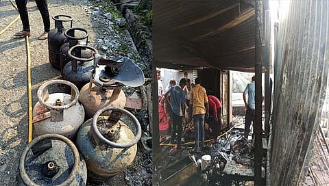 सांगली : गॅसचा स्फोटात, चार घरे जळून खाक, लाखोचे नुकसान