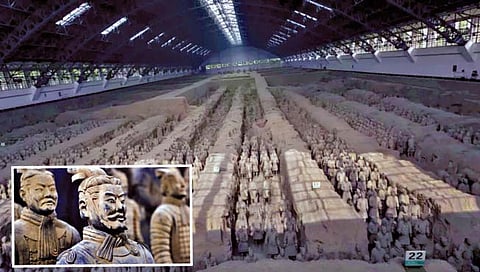 चीनमध्ये नव्या 20 टेराकोटा सैनिकांचा शोध