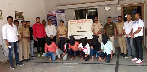 बिबवेवाडी गोळीबार प्रकरणातील अटक आरोपींसह पोलिस