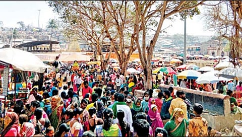 बेळगाव : ‘उदो गं आई, उदो’ च्या घोषात यात्रा सुरू; २ लाख भाविकांकडून रेणुकादेवीचे दर्शन; महाराष्ट्रातील भक्तांची पाठ
