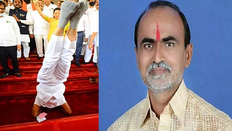 विधानभवन परिसरात खाली डोकं वर पाय ! शीर्षासन करणारे आमदार संजय दौंड आहेत तरी कोण ?