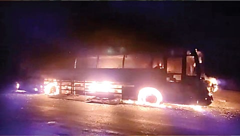 शिवशाही जळून खाक