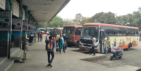 Pimpri: Vallabhnagar ST. The depot was packed with passengers