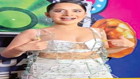 20 किलोंचा, पण काचेचा ड्रेस www,pudharinews.