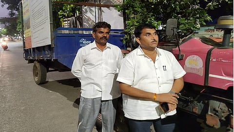 सिडको : अंबड पोलिस ठाणे येथे ट्रॅक्टर समवेत साहेबराव दातीर