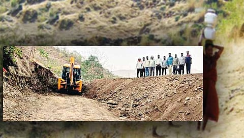 गुंडेवाडीत युवकांनी एकत्र येऊन पाण्यासाठी एल्गार पुकारत बंधारे, पाझर तलावांची दुरूस्ती कामे हाती घेतली.