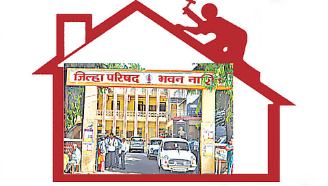 Nashik Zilla Parishad : बांधकाम, लेखाच्या मतभेदात इमारतीचे रखडले बांधकाम