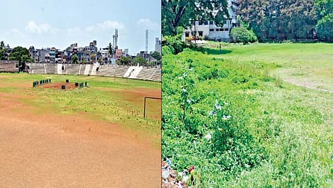 कोल्हापूर : खेळ वाढले, मैदानाची अवस्था ‘जैसे थे’!