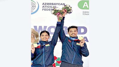 विश्वचषक नेमबाजी स्पर्धा : स्वप्निल-अषिचा सुवर्णनेम