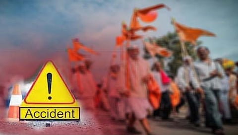 पिंपरी : भरधाव कंटेनरने वारकऱ्यांना उडवले; एकाचा जागीच मृत्यू तर तिघेजण जखमी